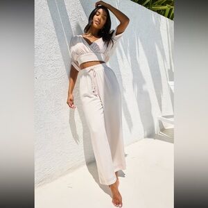 NWOT Lulu’s Beige Two Piece Cover Up Set Size XS (runs large fits like a small)